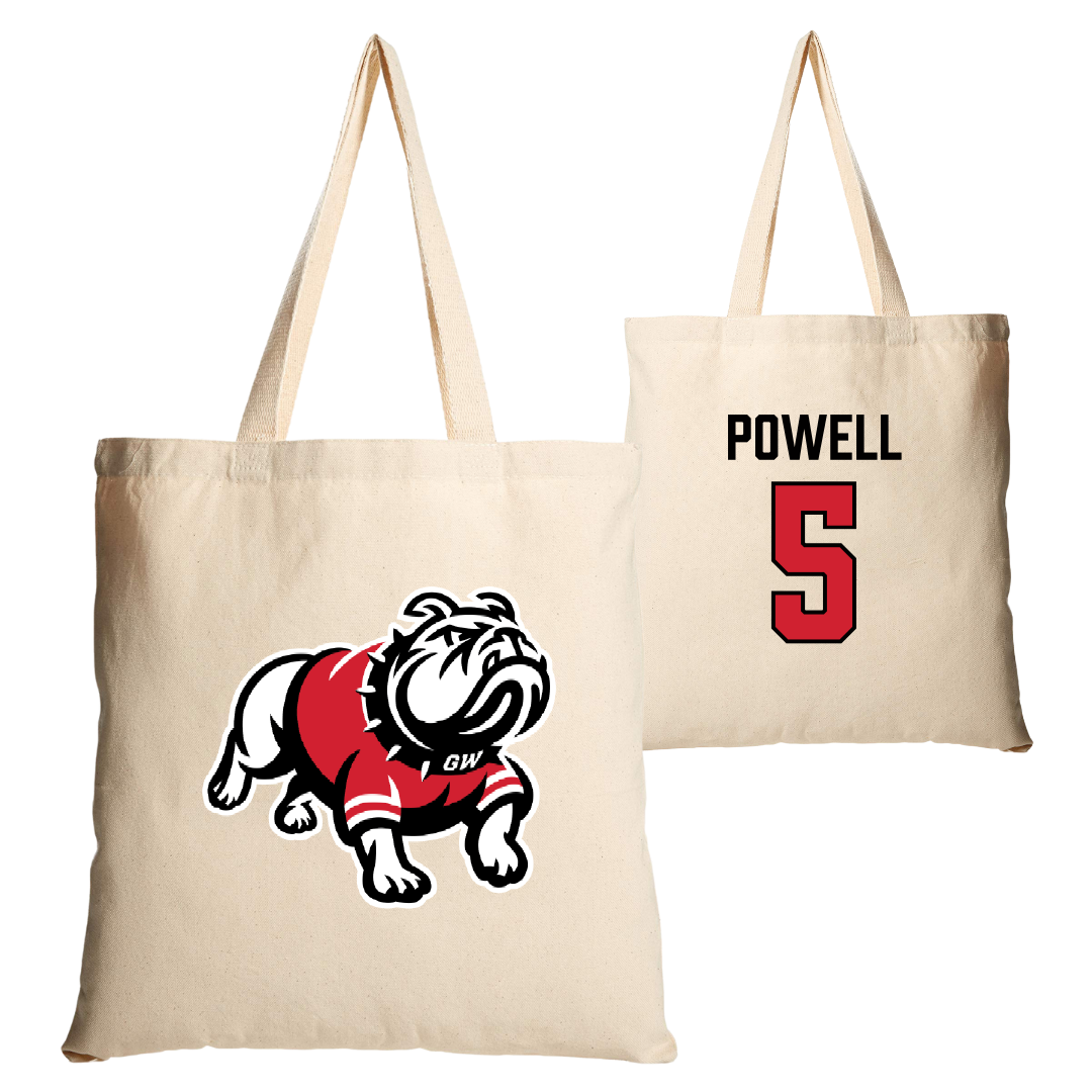 Gardner-Webb University Basketball (W) Tan Canvas Tote Bag - #5 Rafferty Powell