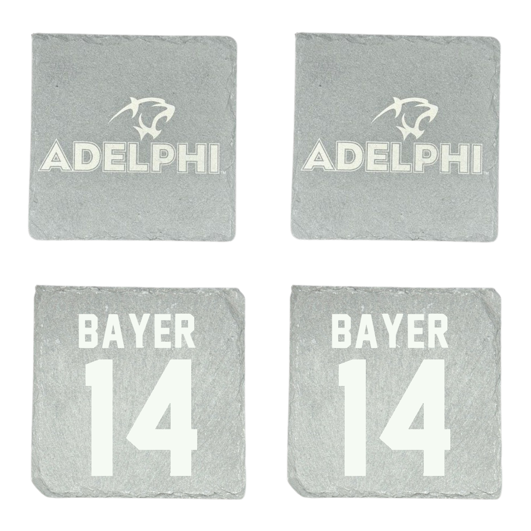 Adelphi University Lacrosse Stone Coaster (4 Pack)  - #14 Stephen Bayer