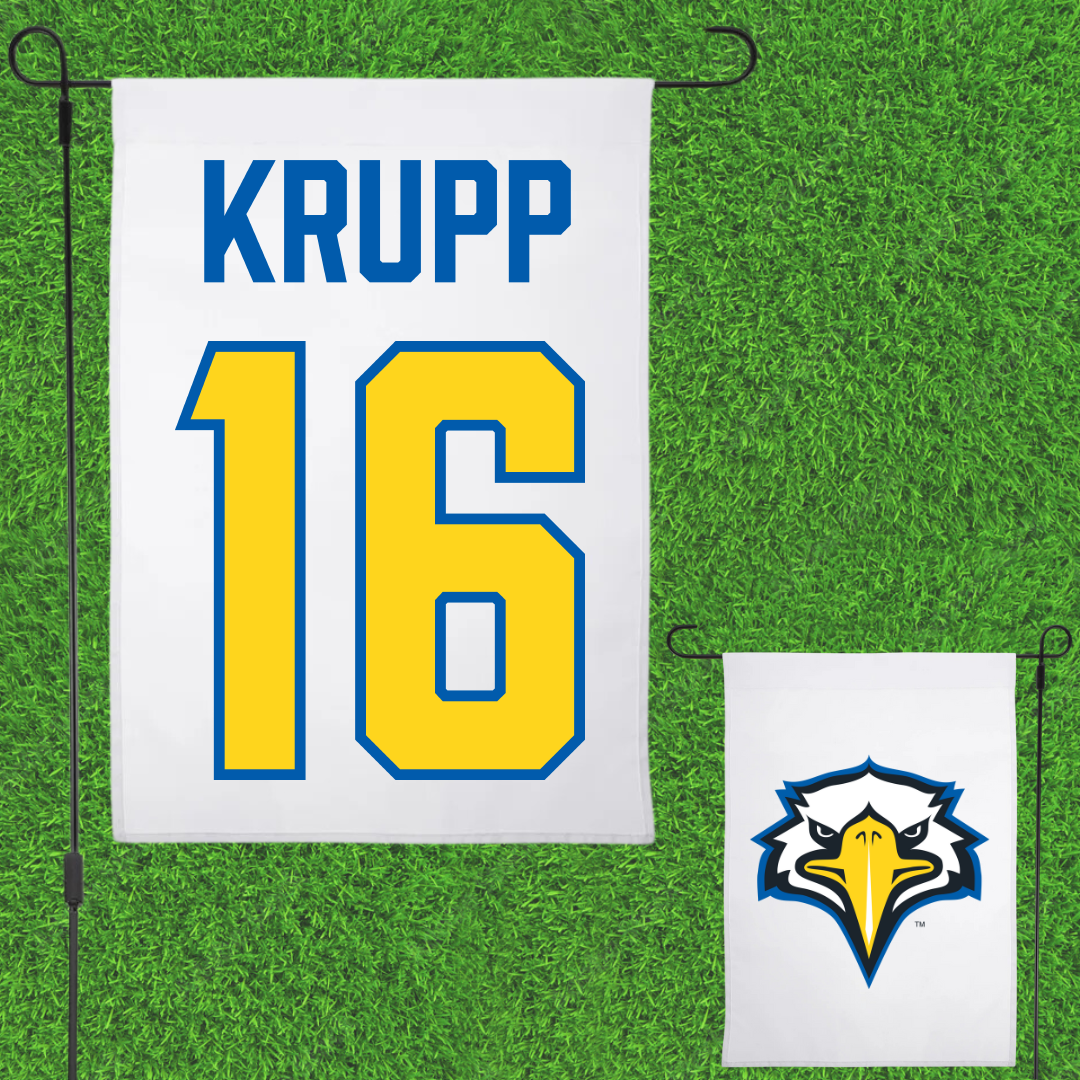 Morehead State University Baseball White Garden Flag - #16 Kyle Krupp