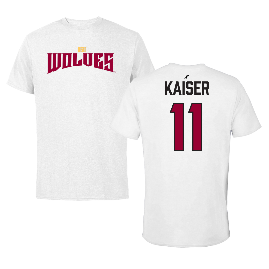 Northern State University Football White Classic Performance Tee - #11 Cade Kaiser