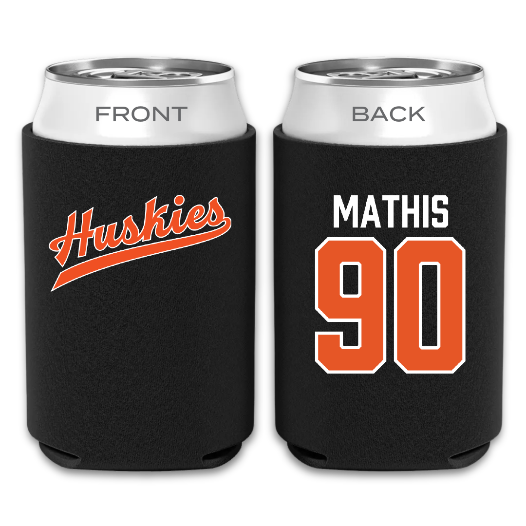 Houston Christian University Football Black Can Cooler - #90 Byron Mathis