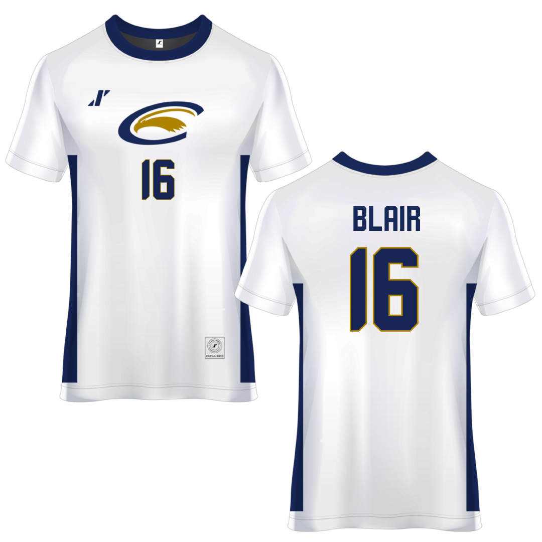 PennWest Clarion White Soccer Jersey - #16 Addison Blair