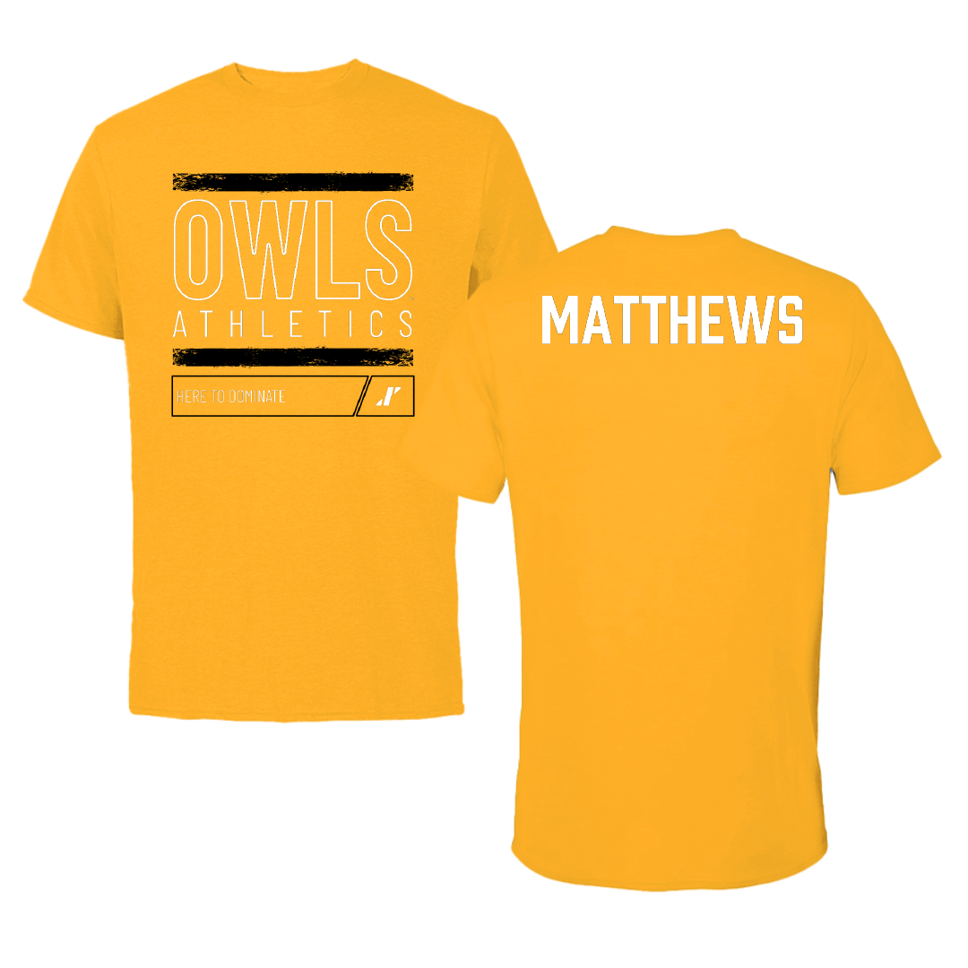 Kennesaw State University Softball Gold Dominate Tee - Jolie Matthews