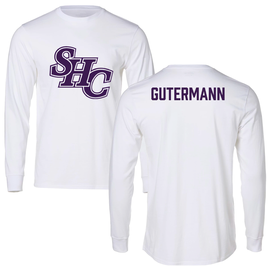 Spring Hill College Tennis White Performance Long Sleeve - Tom Gutermann