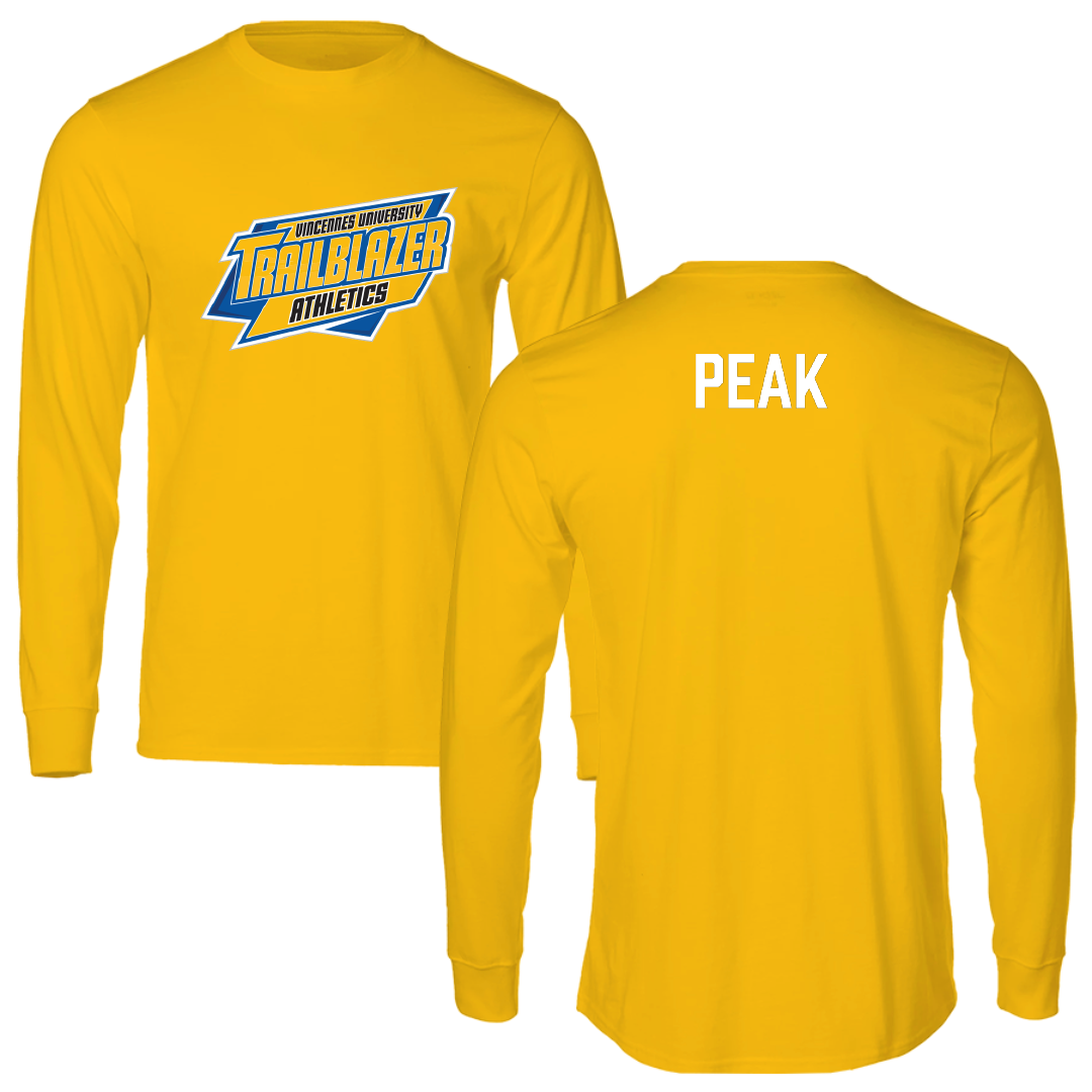 Vincennes University TF and XC Gold Performance Long Sleeve - Bryce Peak