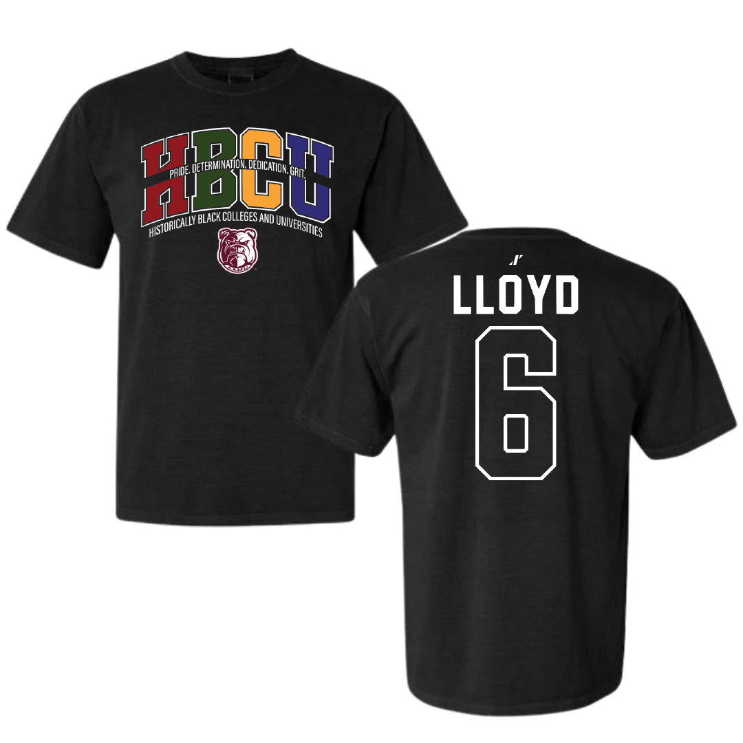 Alabama A&M University Baseball Black HBCU Comfort Colors Tee - #6 Mekhi Lloyd