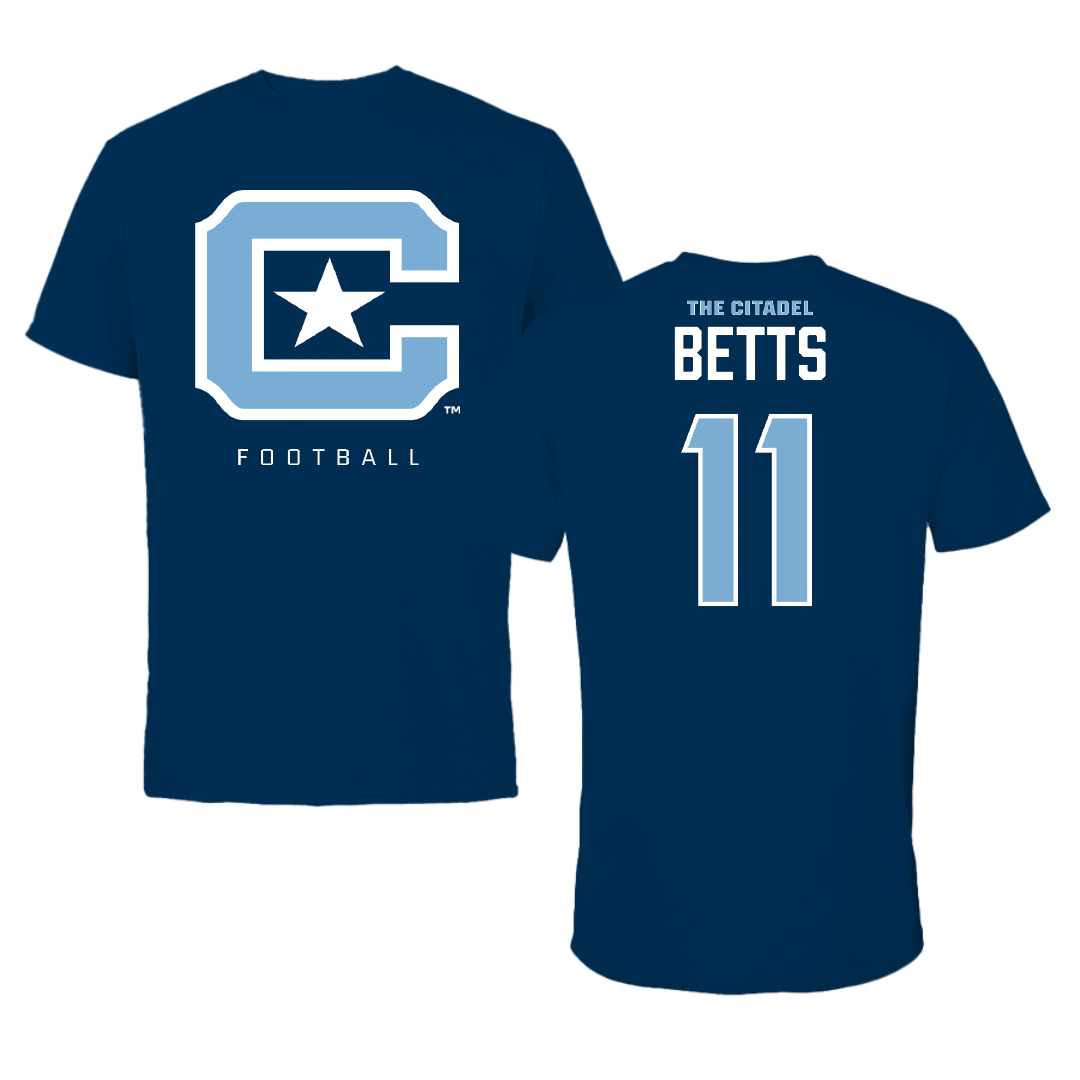 The Citadel Football Navy Performance Tee - #11 Peyton Betts