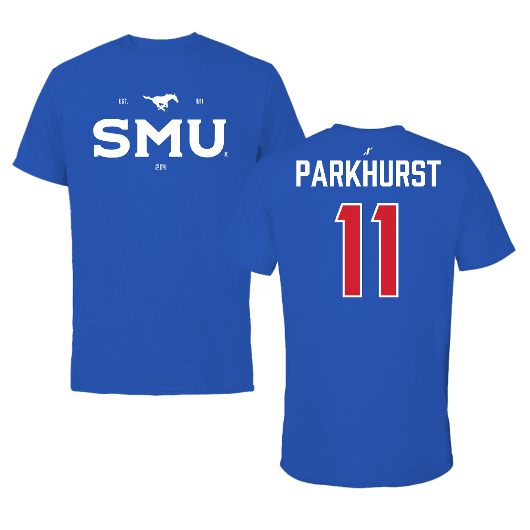 Southern Methodist University Soccer Blue General Performance Tee - #11 Zoë Parkhurst