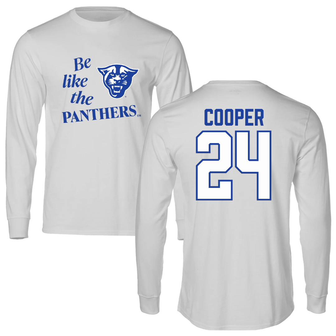 Georgia State University Football Light Gray Be Like Us Long Sleeve - #24 Ronald Cooper