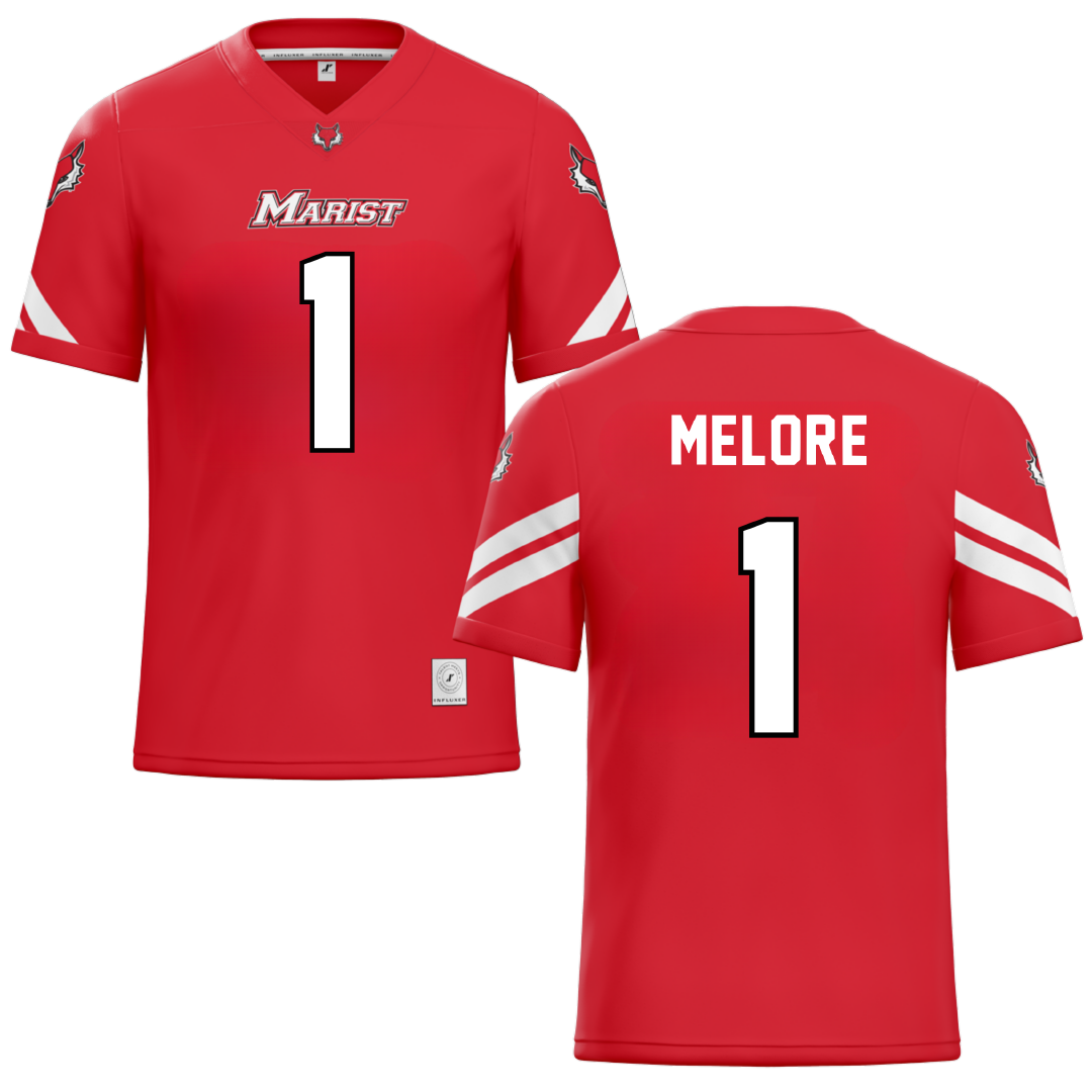 Marist University Red Football Jersey - #1 Jack Melore