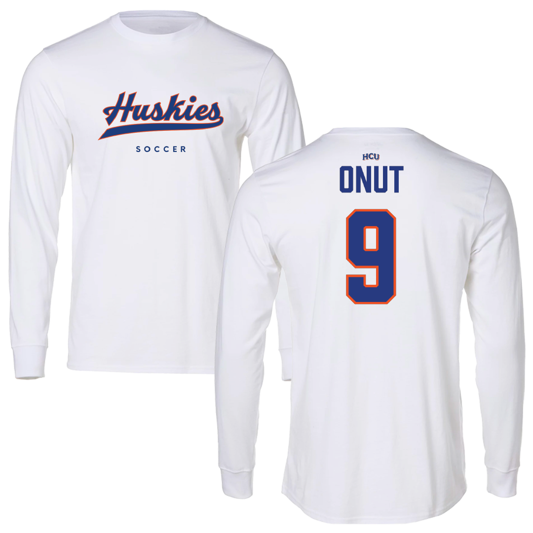 Houston Christian University Soccer White Long Sleeve - #9 Cezar Onut
