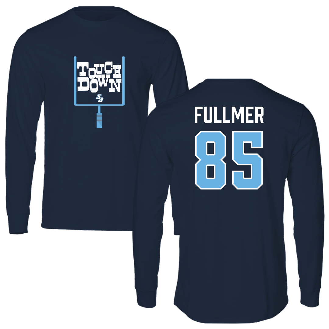 University of San Diego Football Navy Touchdown Long Sleeve - #85 Zane Fullmer