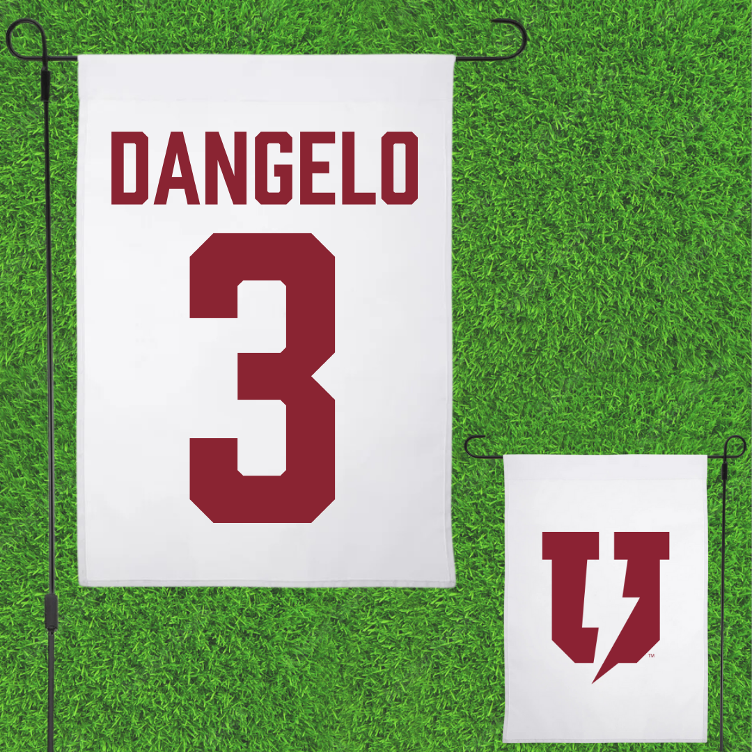 Union College Lacrosse White Garden Flag - #3 Thomas DAngelo