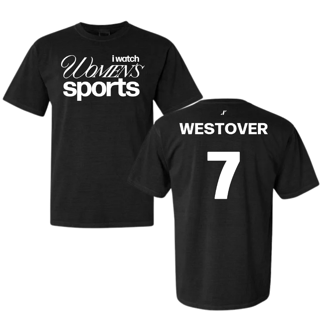Volleyball (W) Black WHM Comfort Colors Tee - #7 Finley Westover