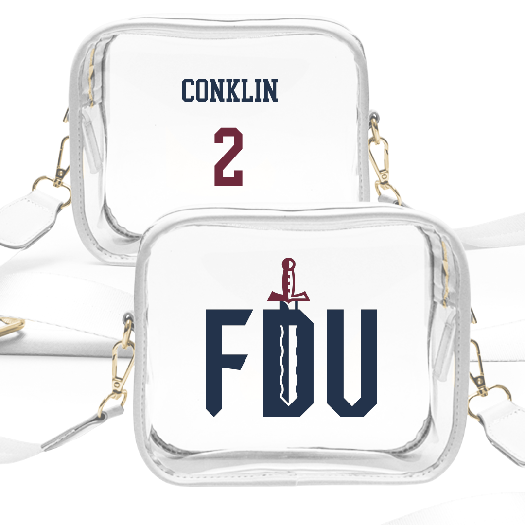 Fairleigh Dickinson University-Metropolitan Campus Softball White Clear Stadium Bag - #2 Mikayla Conklin