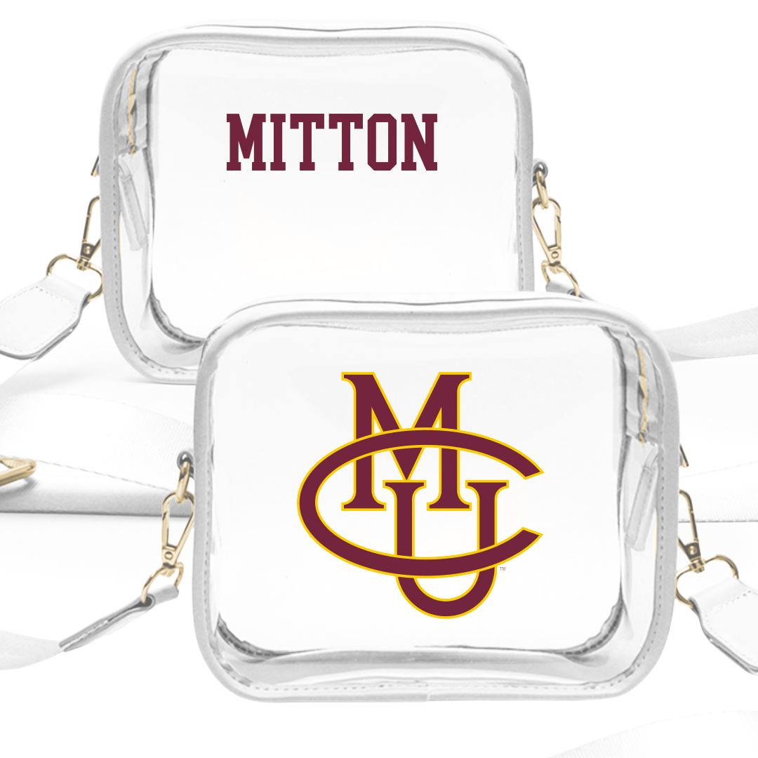 Colorado Mesa University Swimming & Diving White Clear Stadium Bag - Ty Mitton
