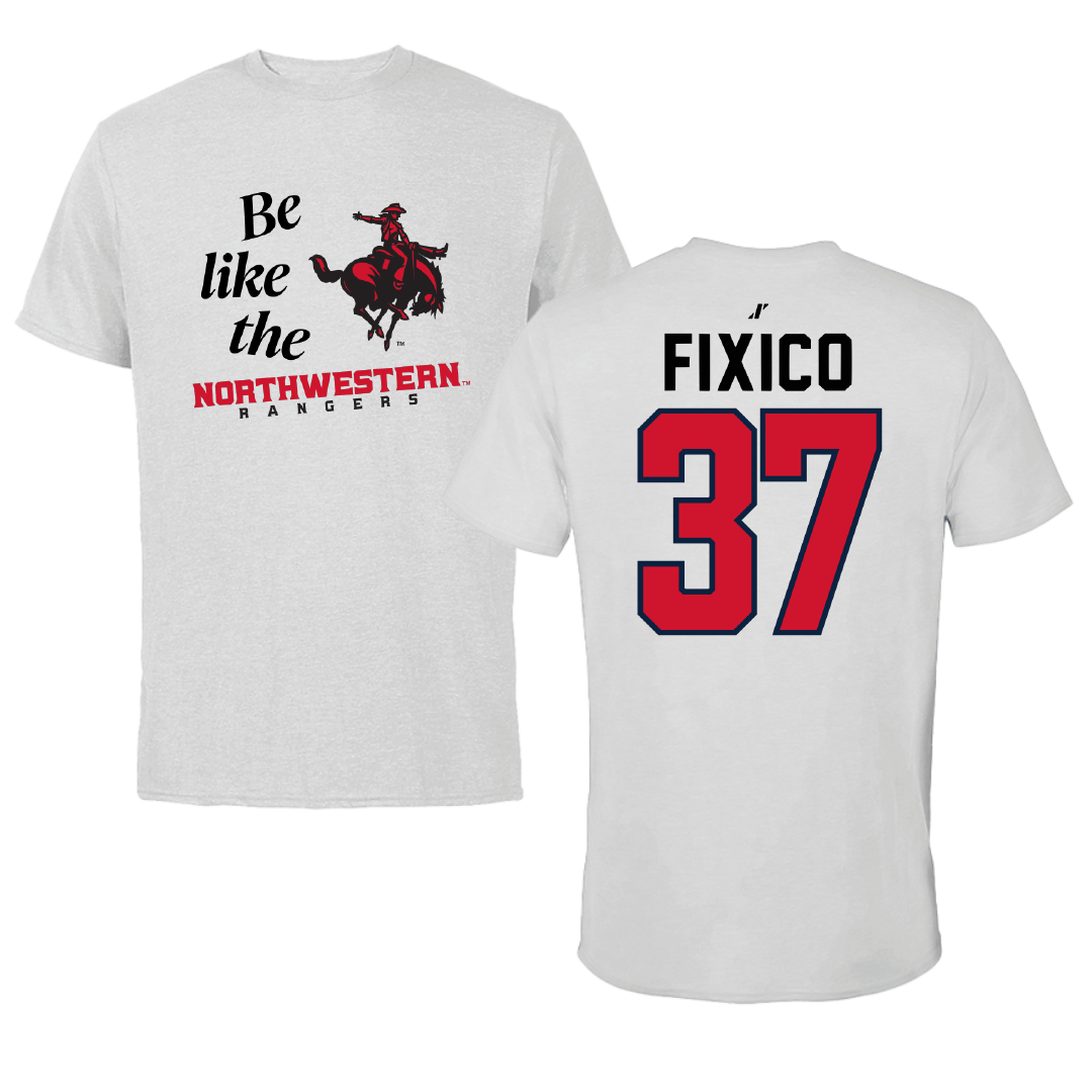 Northwestern Oklahoma State University Baseball Light Gray Be Like Us Performance Tee - #37 Jackson Fixico