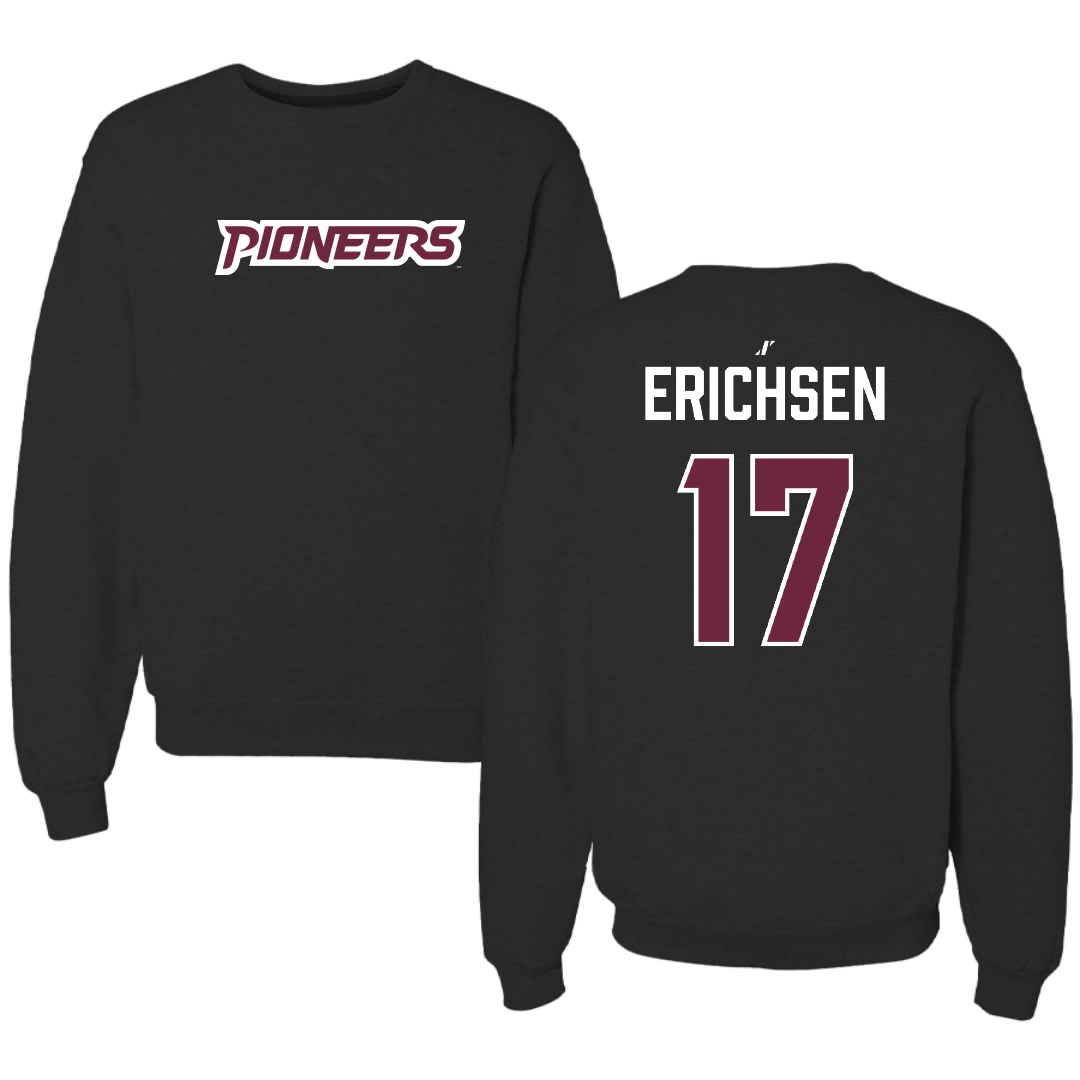 Texas Woman's University Volleyball Black Crewneck - #17 Gracie Erichsen