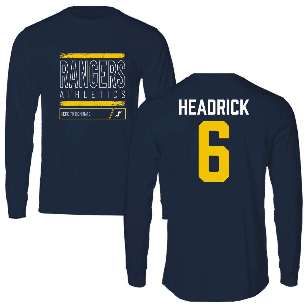 Regis University (Colorado) Baseball Navy Dominate Long Sleeve - #6 Grayson Headrick