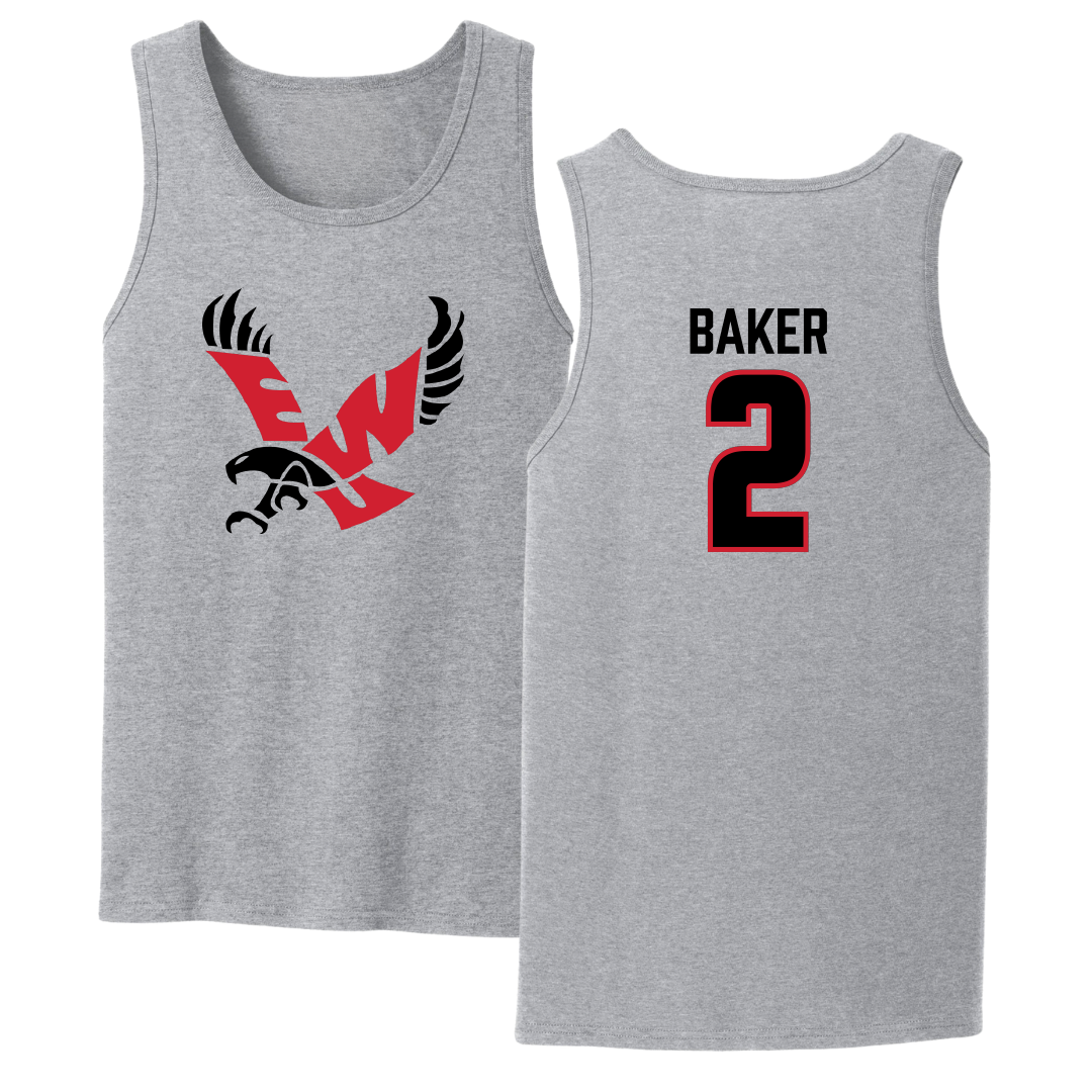 Eastern Washington University Soccer Sport Gray Tank Top - #2 Lyric Baker