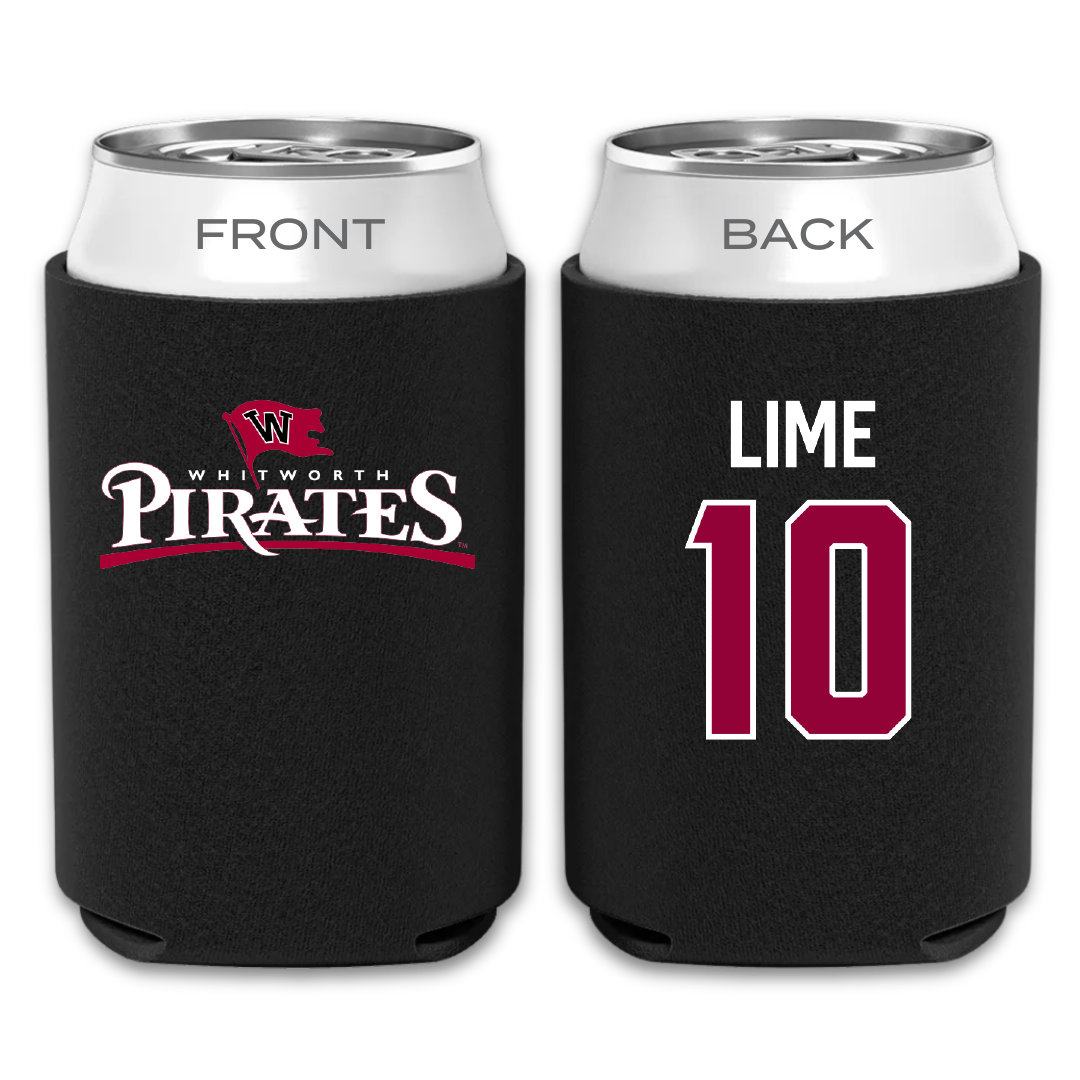 Whitworth University Football Black Can Cooler - #10 Keagan Lime