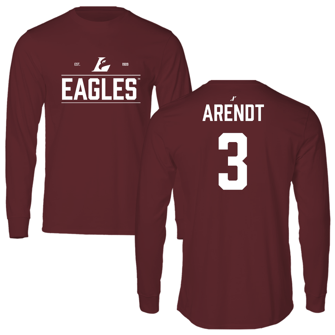 University of Wisconsin-La Crosse Football Maroon General Performance Long Sleeve - #3 Keaton Arendt