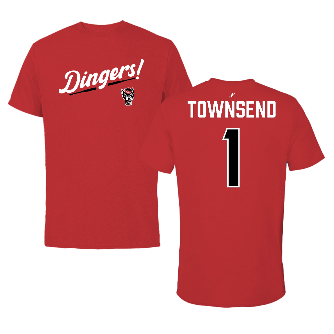 North Carolina State University Softball Red Dingers Tee - #1 Maia Townsend