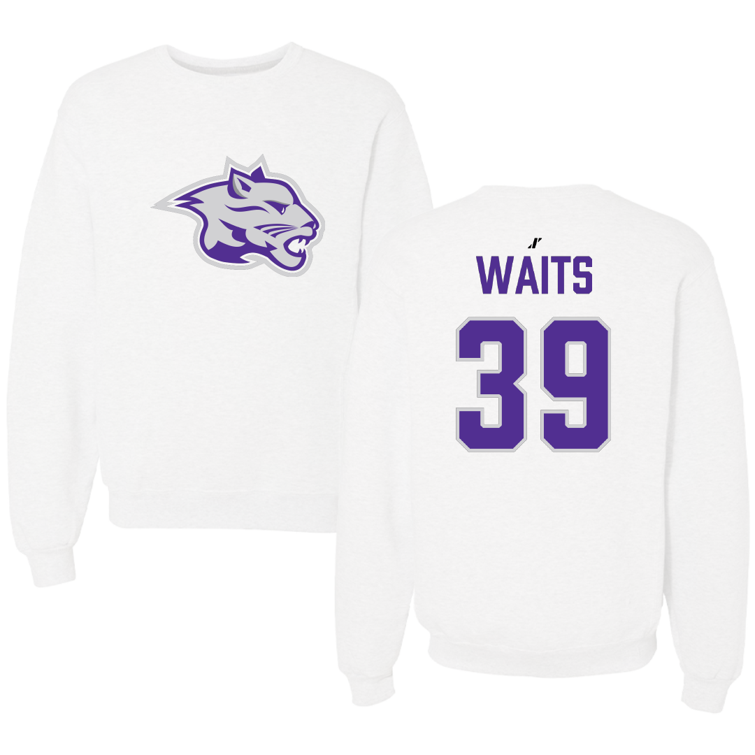 Young Harris College Soccer White Crewneck - #39 Nyckolas Waits