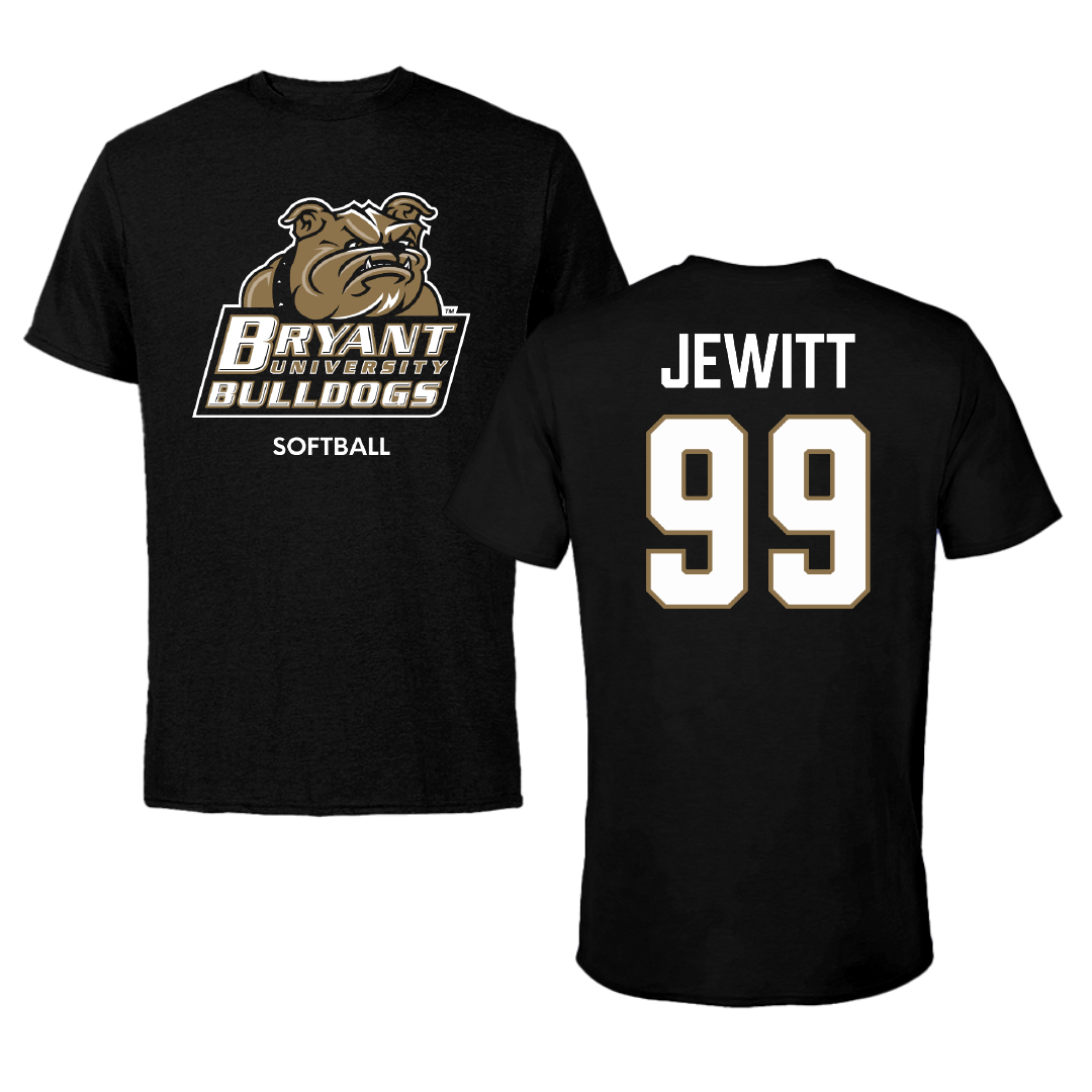 Bryant University Softball Black Tee - #99 Chloe Jewitt