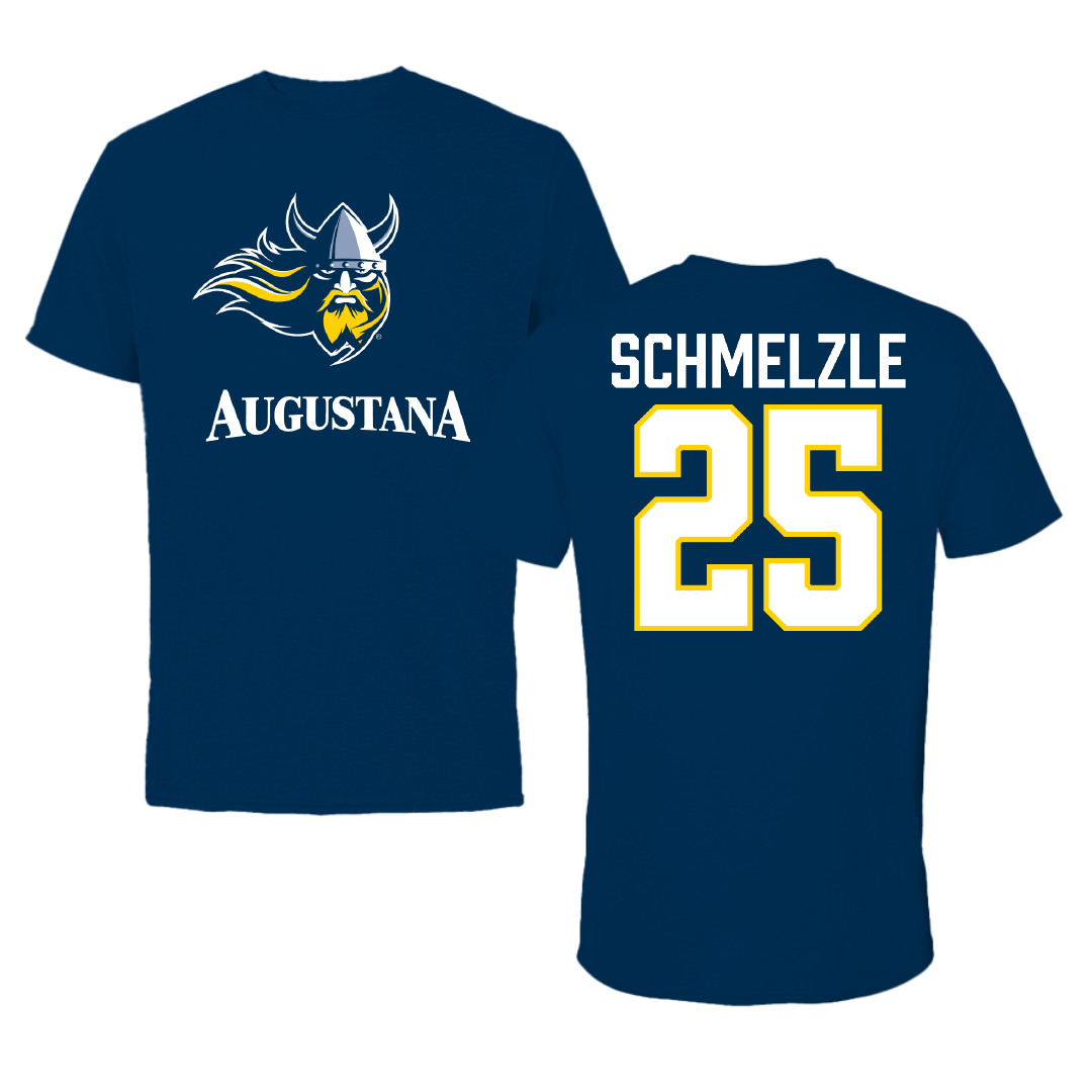 Augustana University (South Dakota) Baseball Navy Tee - #25 Cal Schmelzle