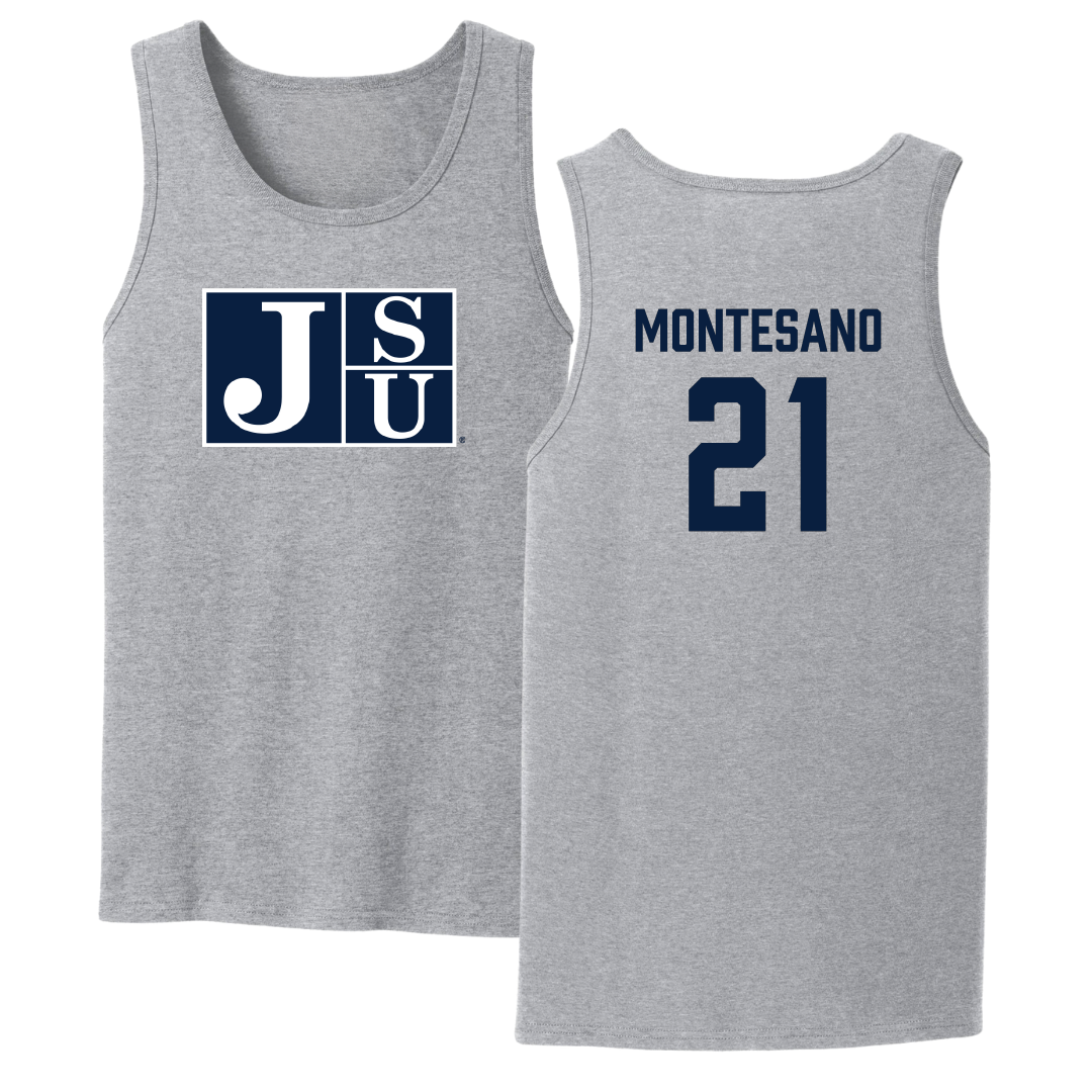Jackson State University Baseball Sport Gray Tank Top - #21 Lenny Montesano