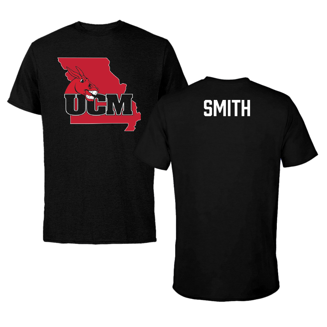 University of Central Missouri Wrestling Black State Performance Tee - Brock Smith
