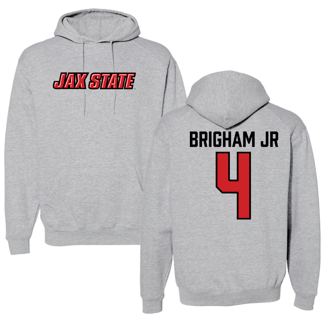 Jacksonville State University Basketball Sport Gray Hoodie - #4 Marcellus Brigham Jr