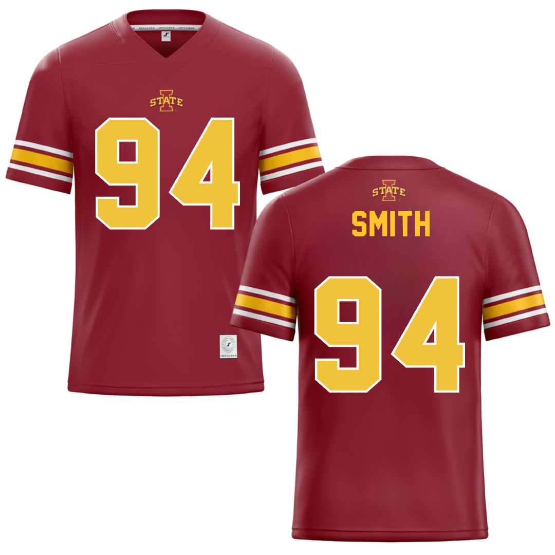 Iowa State University Red Football Jersey - #94 Chase Smith