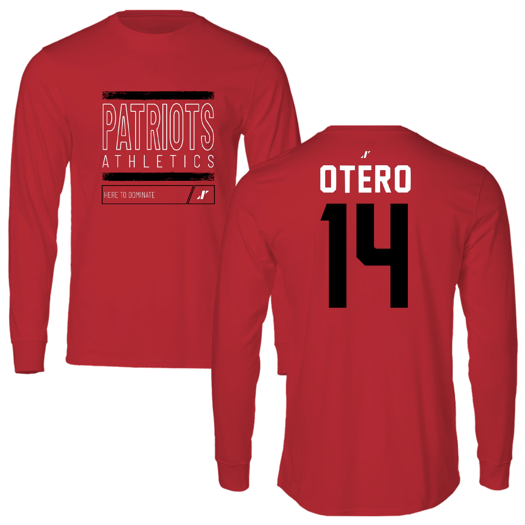 Dallas Baptist University Volleyball Red Dominate Performance Long Sleeve - #14 Lindsey Otero