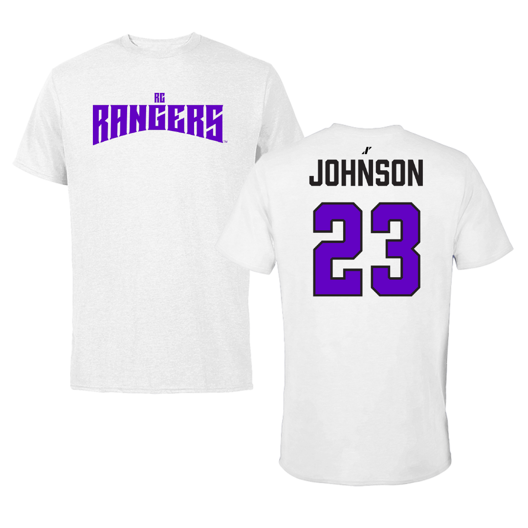 Ranger College Basketball (M) White Classic Performance Tee - #23 Darius Johnson