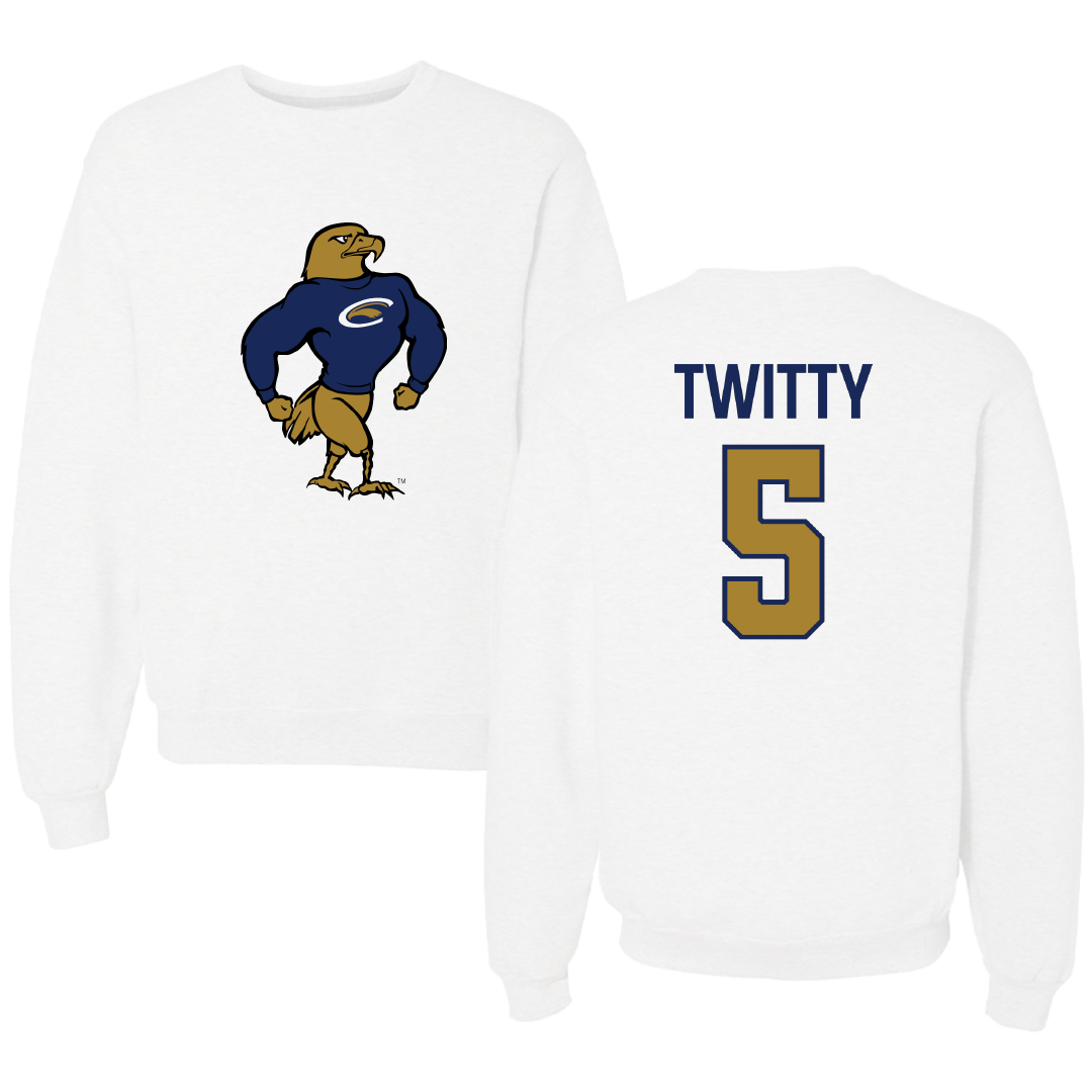 PennWest Clarion Basketball White Crewneck - #5 Jaylyn Twitty