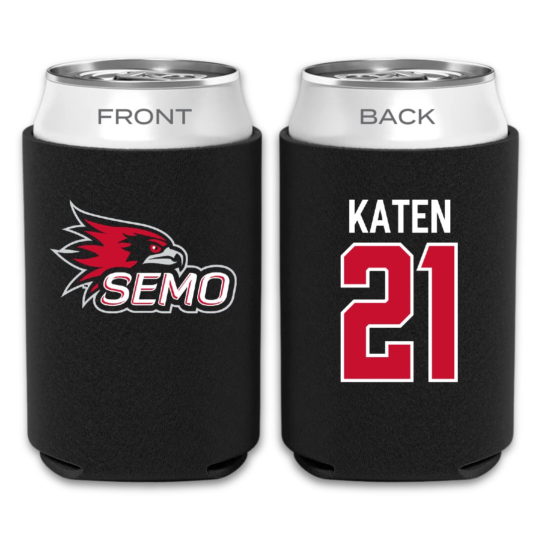 Southeast Missouri State University Baseball Black Can Cooler - #21 Logan Katen