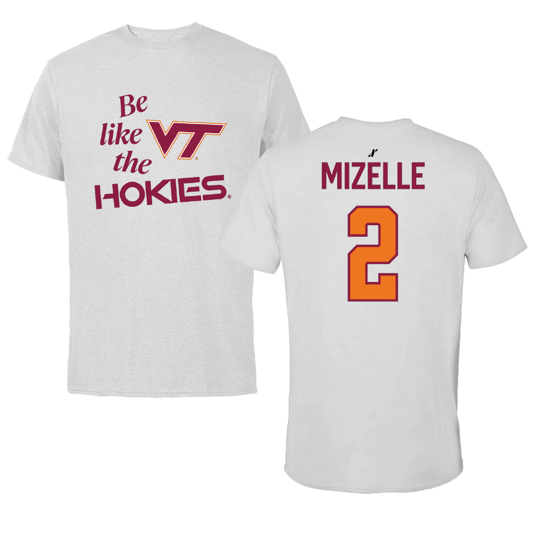 Virginia Tech Softball Light Gray Be Like Us Tee - #2 Gaby Mizelle