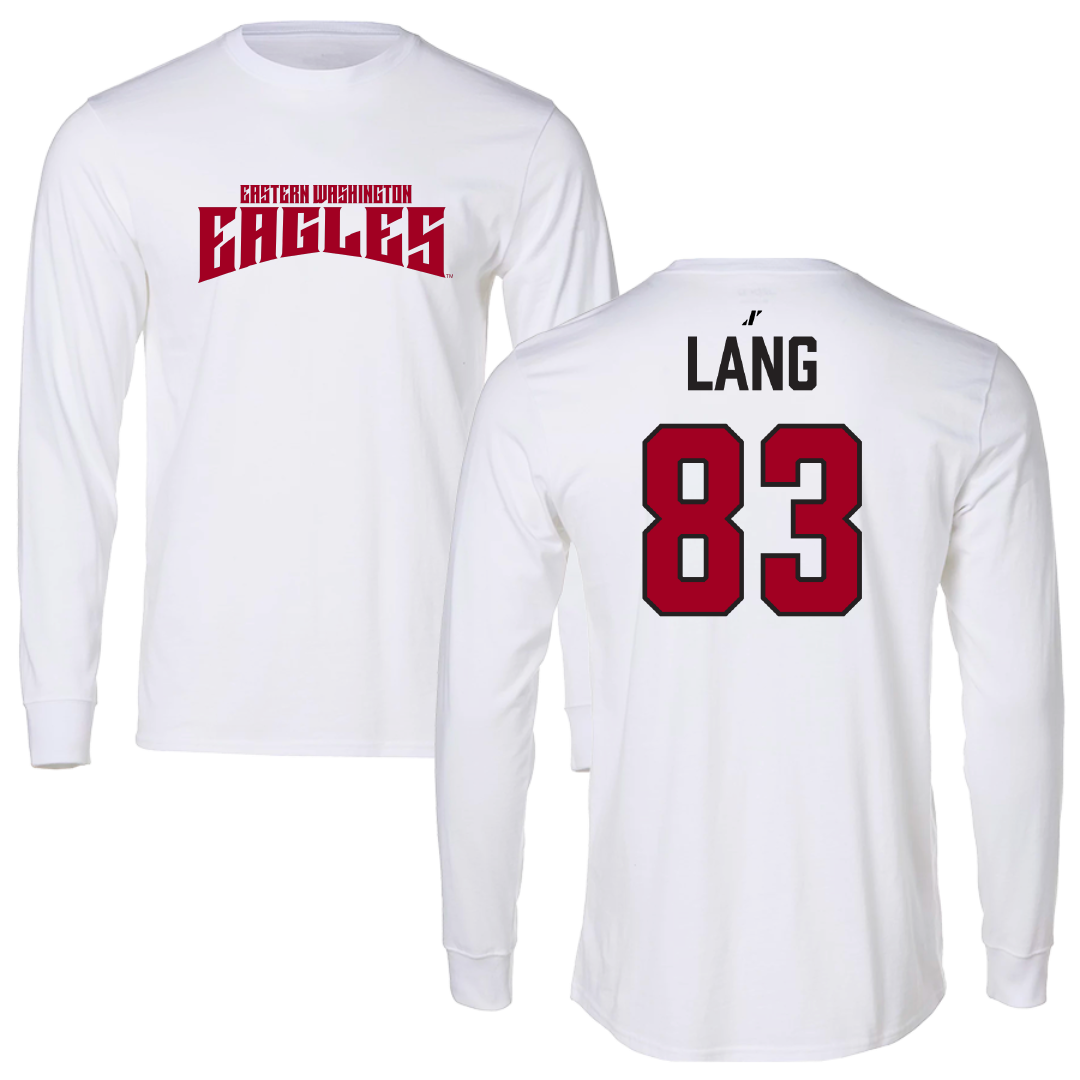 Eastern Washington University Football White Classic Performance Long Sleeve - #83 Rylin Lang