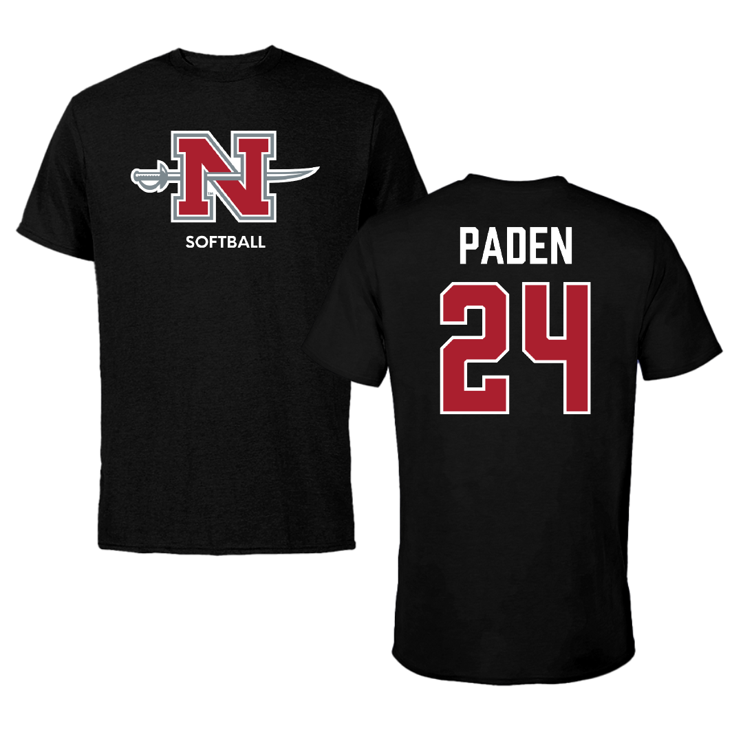 Nicholls State University Softball Black Mascot Performance Tee - #24 Averi Paden