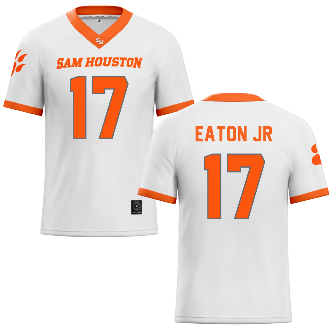 Sam Houston State University White Football Jersey - #17 Christopher Eaton Jr
