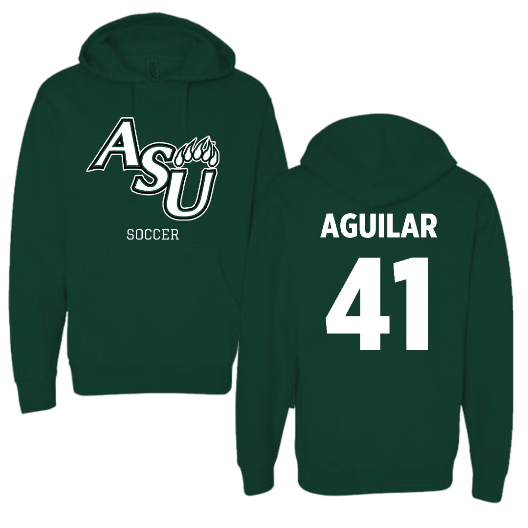 Adams State University Soccer (M) Forest Green Block Hoodie - #41 Dominic Aguilar