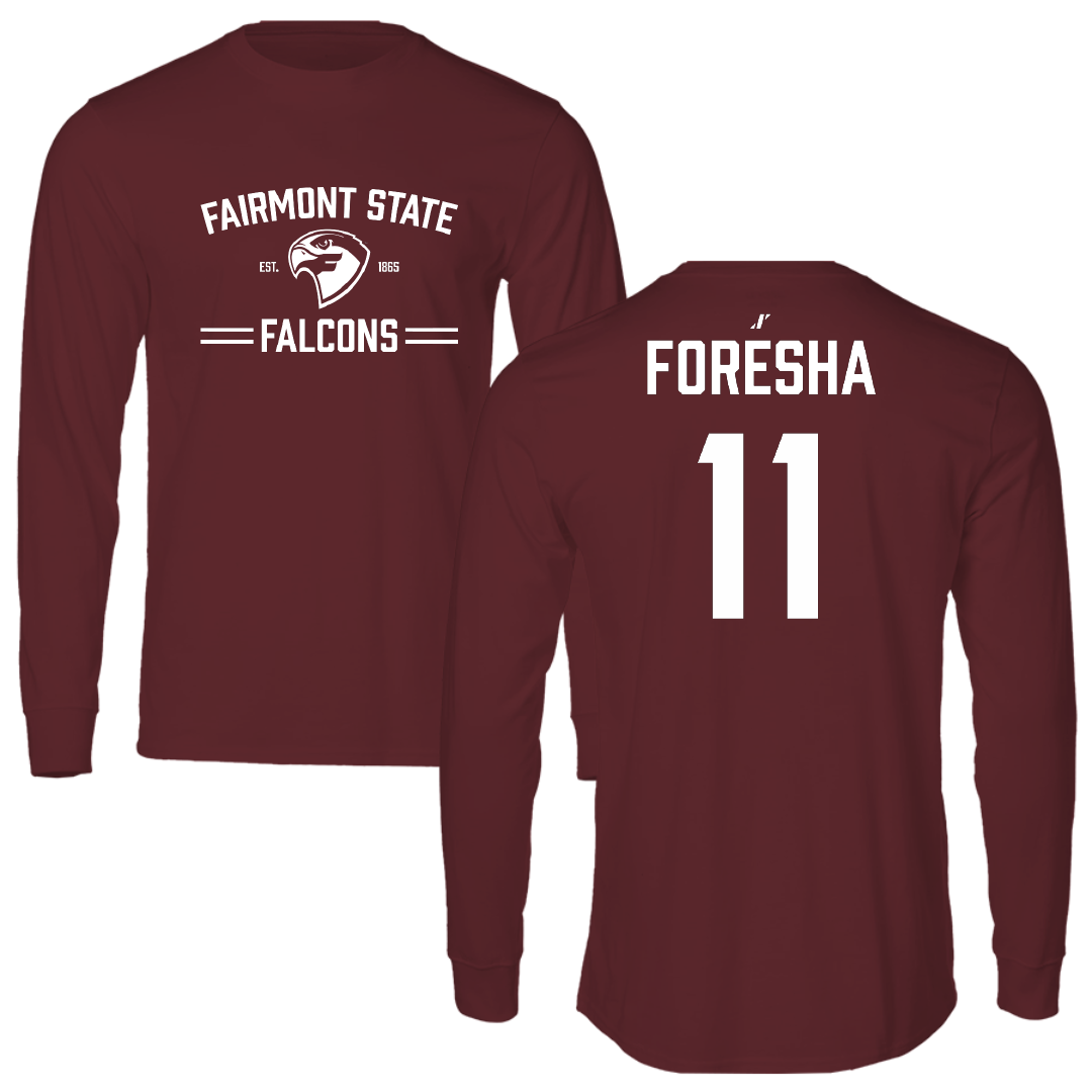 Fairmont State University Softball Maroon General Long Sleeve - #11 Alexa Foresha