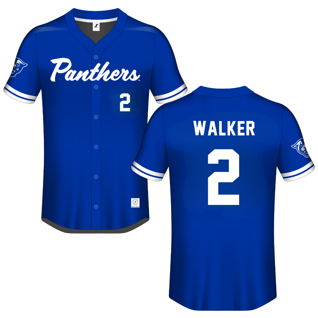 Georgia State University Blue Button-Down Jersey - #2 Kya Walker