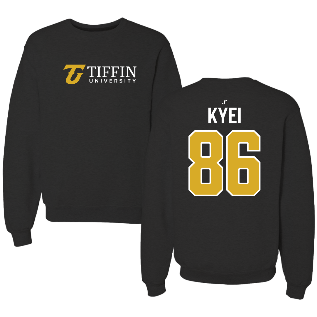 Tiffin University Soccer Black Crewneck - #86 Vandyke Kyei