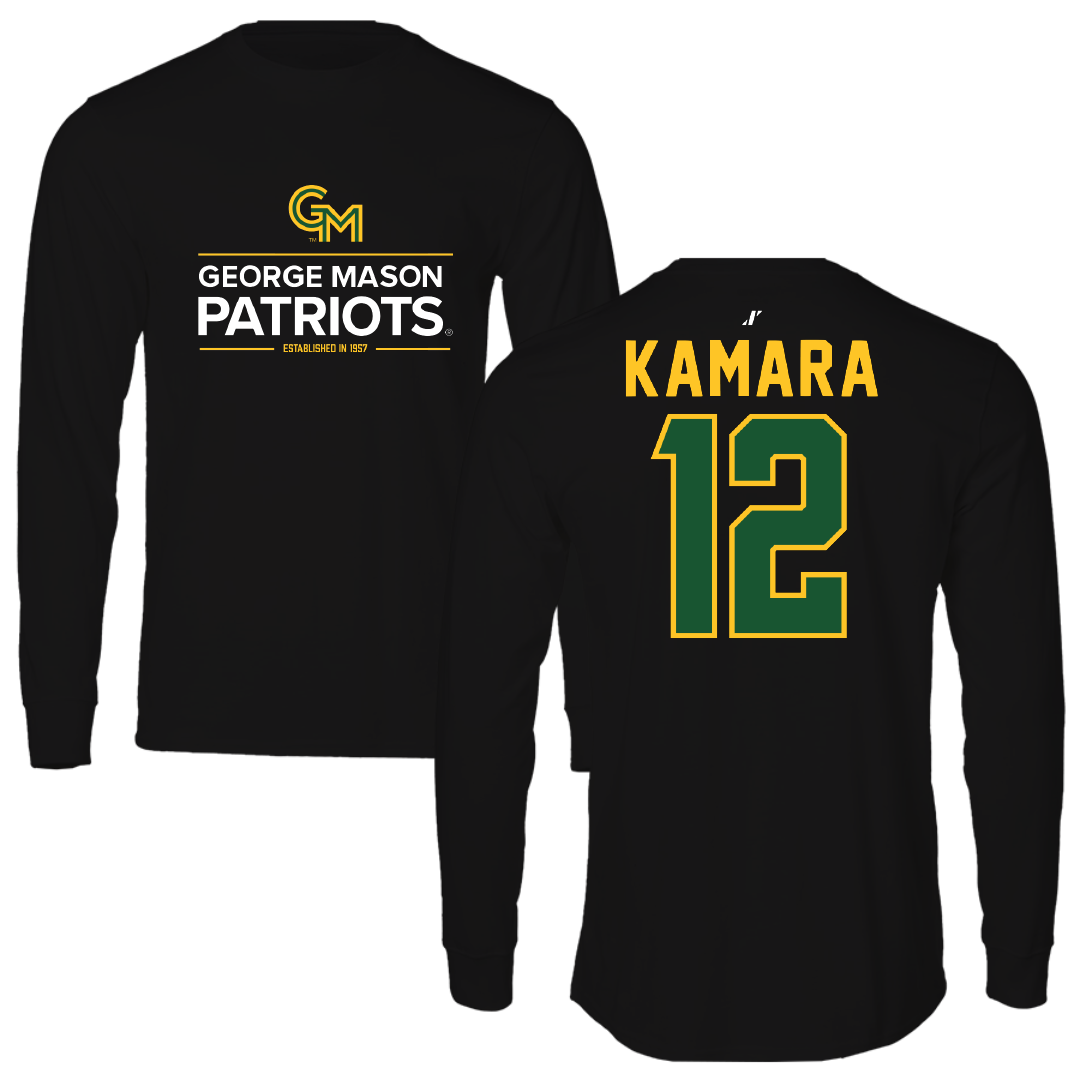 George Mason University Soccer Black General Performance Long Sleeve - #12 Ishmail Kamara