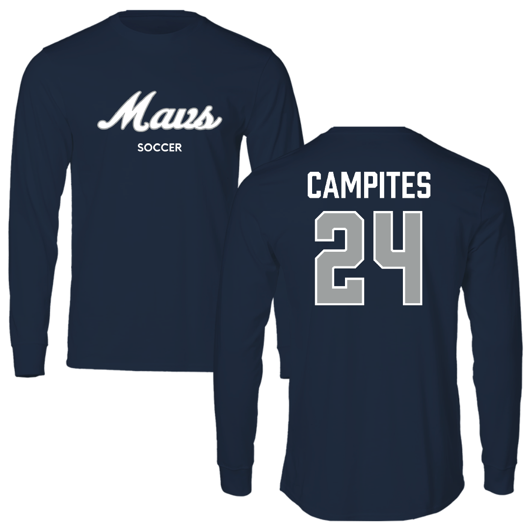 Mercy University Soccer (W) Navy Performance Long Sleeve - #24 Sophia Campites