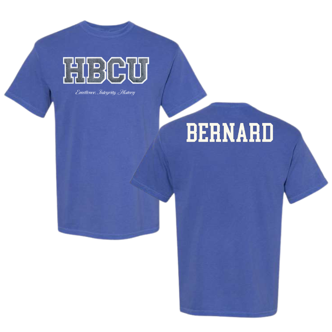 Hampton University TF and XC Blue HBCU Varsity Comfort Colors Tee - Anissa Bernard