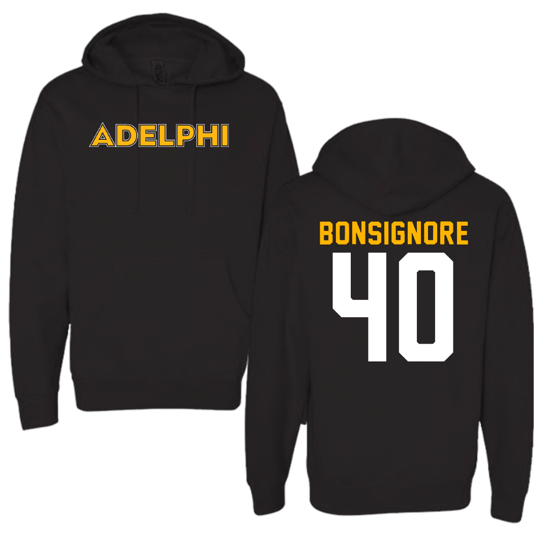 Adelphi University Baseball Black Hoodie - #40 Tyler Bonsignore